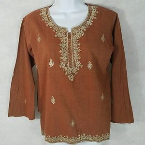 Velocity festival boho style tunic. Blingy detail